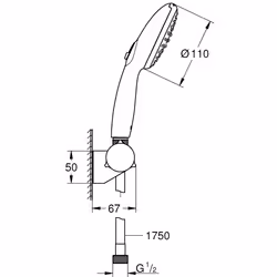 GROHE Tempesta 110 système de douche Chrome - Vue supplémentaire 4