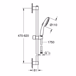 GROHE Tempesta 110 système de douche Chrome - Vue supplémentaire 4