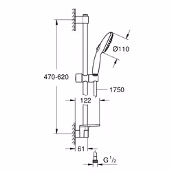 GROHE Tempesta 110 système de douche Chrome - Vue supplémentaire 4