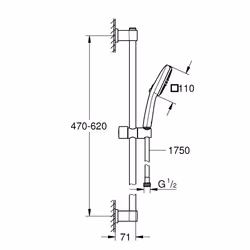 GROHE Vitalio Comfort 110 système de douche Chrome - Vue supplémentaire 4