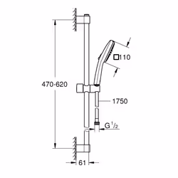 GROHE Tempesta Cube 110 système de douche Chrome - Vue supplémentaire 4