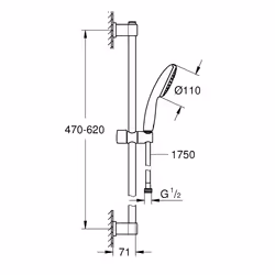GROHE Vitalio Start 110 système de douche Chrome - Vue supplémentaire 5