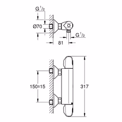 GROHE Grohtherm 1000 Chrome