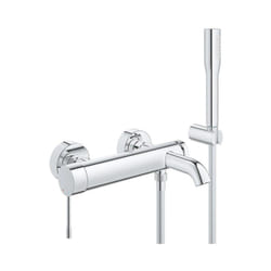 Grohe - Essence Robinet de baignoire avec inverseur et raccords avec ensemble de douche Chrome