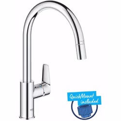 Mitigeur d’évier GROHE Long-Life finition couleur : chrome hauteur du mitigeur : 357 mm longueur du bec : 215 mm monotrou sur ...