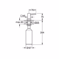 GROHE 40649000 Distributeur de savon Chrome - Vue supplémentaire 4