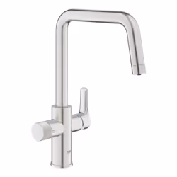 GROHE 30595DC0, Standard, Acier, Poignées de levier, Unique, Super steel, 3/8"