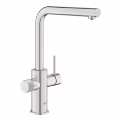 GROHE 30601DC0, Vers le haut, Acier, Poignées de levier, Unique, Super steel, 3/8"