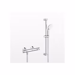 Grifo gran ducha termostático de la serie GROHTHERM 500 de Grohe con equipo de ducha. Compuesto por: Termostato visto Grohe T ...