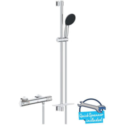 Grohe - Precision Feel - Set de douche avec thermostat, 3 jets, chrome 34853001