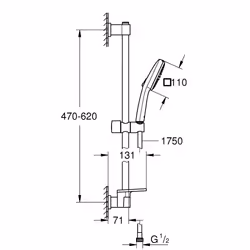 GROHE Vitalio Comfort 110 système de douche Chrome - Vue supplémentaire 4