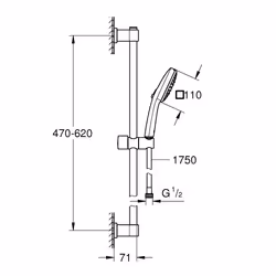 GROHE Vitalio Comfort 110 système de douche Chrome - Vue supplémentaire 4