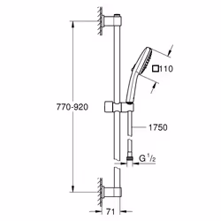 GROHE Vitalio Comfort 110 système de douche Chrome - Vue supplémentaire 4