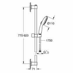 GROHE Vitalio Start 110 système de douche Chrome - Vue supplémentaire 4