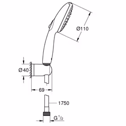 GROHE Vitalio Start 110 système de douche Chrome - Vue supplémentaire 4