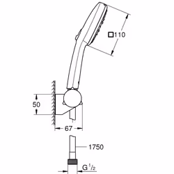 GROHE Tempesta Cube 110 système de douche Chrome - Vue supplémentaire 4