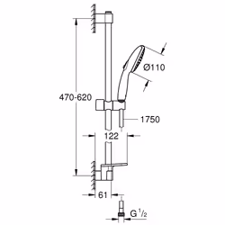 GROHE Tempesta 110 système de douche Chrome - Vue supplémentaire 4