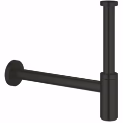 Siphon de lavabo couleur : noir mat matériau : laiton GROHE revêtement Long-Life diamètre : DN 32 rosace coulissante capuchon ...
