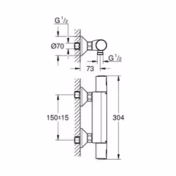 GROHE Precision Start Noir