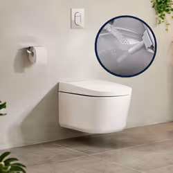 WC suspendus avec siège bidet électronique couleur : blanc alpin glaçure antibactérienne GROHE HyperClean surface céramique a ...