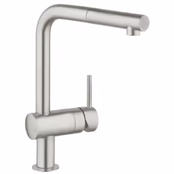 GROHE Minta, Acier inoxydable, Poignées de levier, Unique, Vitrocéramique, 4,6 cm, 360°