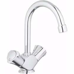 Mélangeur de lavabo montage monotrou poignées métalliques avec isolation thermique, à visser GROHE SilkMove cartouche bec piv ...