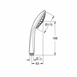 GROHE Euphoria 110 Massage support de douche