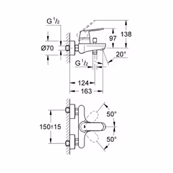 GROHE Eurosmart Cosmopolitan Chrome