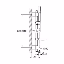 GROHE Euphoria Cosmopolitan Stick système de douche Chrome