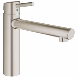 GROHE Concetto, Acier inoxydable, Poignées de levier, Unique, Vitrocéramique, 3,5 cm, 140°