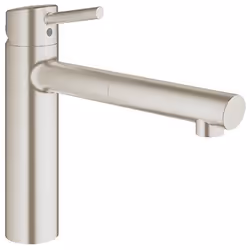 GROHE Concetto, Acier inoxydable, Poignées de levier, Unique, Vitrocéramique, 3,5 cm, 140°