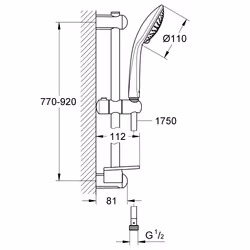GROHE Euphoria 110 Champagne système de douche Chrome