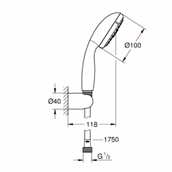 GROHE Vitalio Start 100 système de douche Chrome