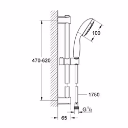 GROHE Vitalio Start 100 système de douche Chrome
