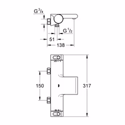 GROHE Grohtherm 2000 Chrome