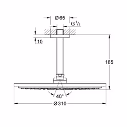 GROHE Rainshower Cosmopolitan 310 Chrome