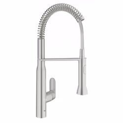 GROHE K7, Acier brossé, Poignées de levier, Unique, Vitrocéramique, 3,5 cm, 140°