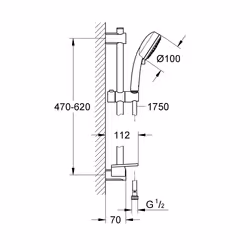 GROHE Vitalio Comfort 100 système de douche Chrome