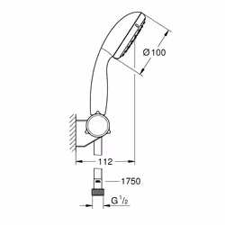 GROHE Tempesta 100 système de douche Chrome