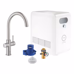GROHE Blue Professional, Standard, Acier inoxydable, Poignées de levier, Unique, Type C, Vitrocéramique