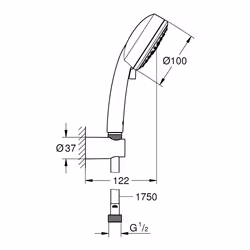 GROHE Vitalio Comfort 100 système de douche Chrome