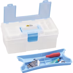' Matière?: polypropylène Coffret en plastique transparent idéal pour la maison, les loisirs ou loisirs Avec fermeture, poign ...