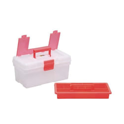 Boîte à outils - ALLIT - Plastique - Couleurs fantaisies - Poignée robuste - Plateau amovible