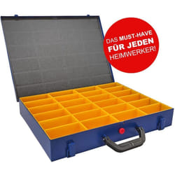 EuroPlus Pro m 44H-24 Coffret métallique professionnel pour petites pièces, boîte d'assortiment avec 24 inserts - Allit