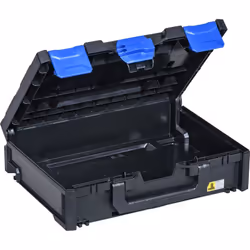 Caisse de transport et de rangement, noir/bleu, ABS, L x l x h ext. 396 x 296 x 118 mm. Produit livré = monté. Longueur = 396 ...