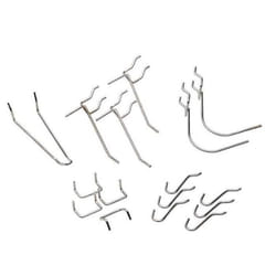 Crochets - ALLIT - StorePlus Flex M 16 - Chromé - 16 pièces - Panneaux perforés