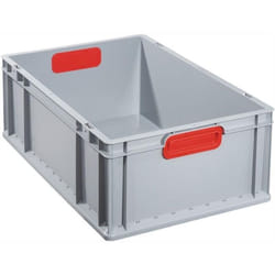 Allit - Bac de manutention fermé poignée rouge 600 x 400 x 220 mm - 456750