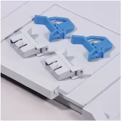 disponible comme set de fermeture de charnière pour couvercle à charnière pour une fixation sûre des couvercles couleur : ble ...