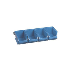 Allit - 457072 set de 5 bac à bec, 600 x 240 x 125 mm, bleu/argent