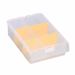 Allit EuroPlus Basic 11/2-4 Boîte de rangement Rectangulaire Polypropylène (PP) Transparent, Jaune